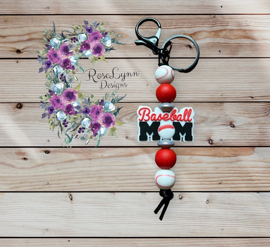 Baseball Mom Keychain