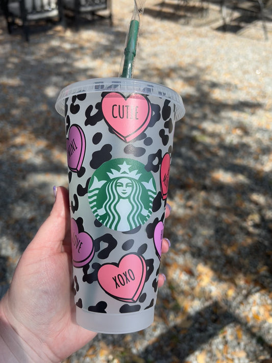 Leopard Conversation Heart SB Cold Cup